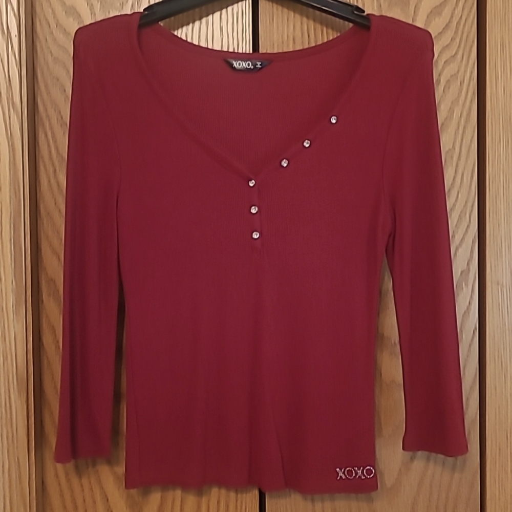 XOXO 3/4 sleeve shirt